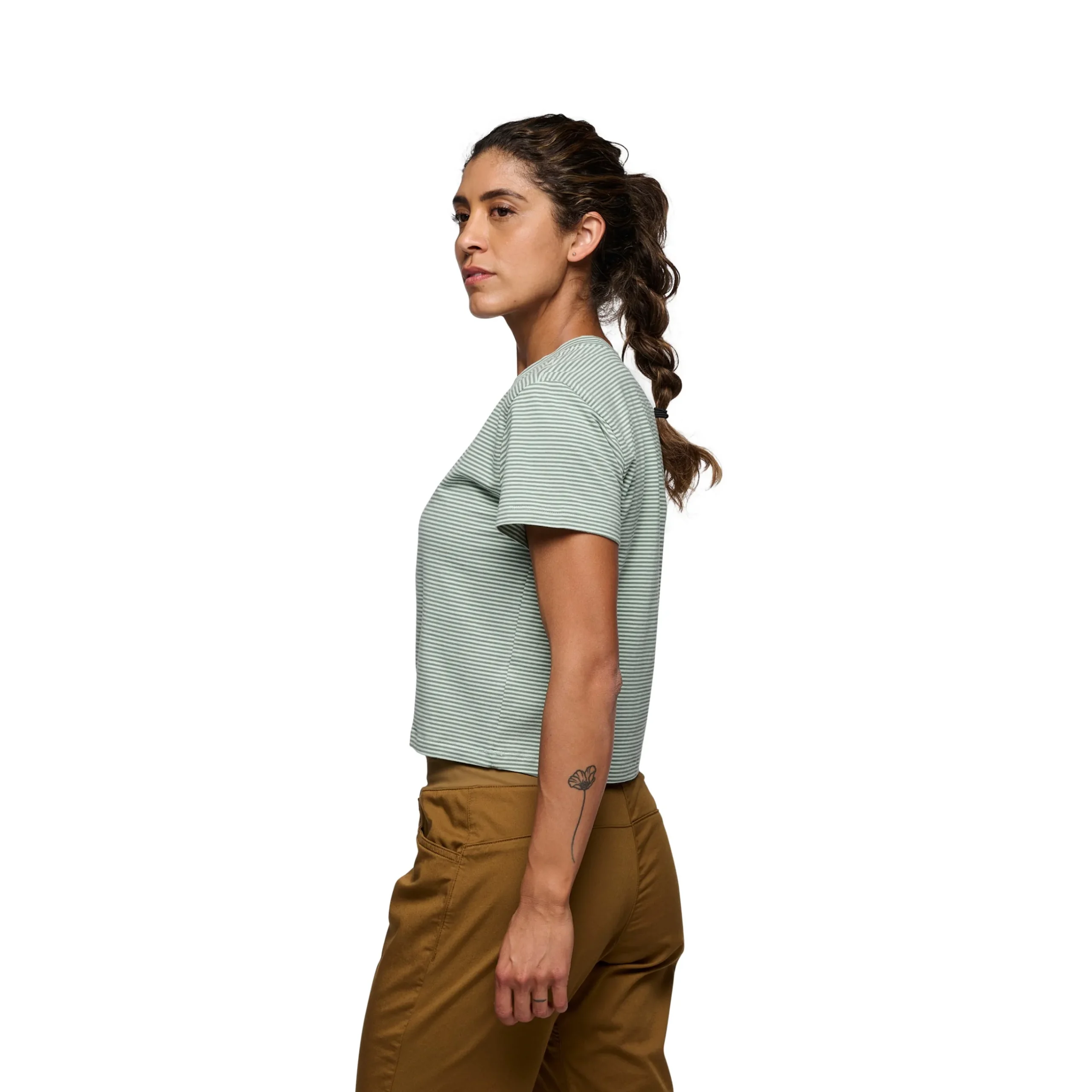 Women's BD Stripe Crop Short Sleeve Tee