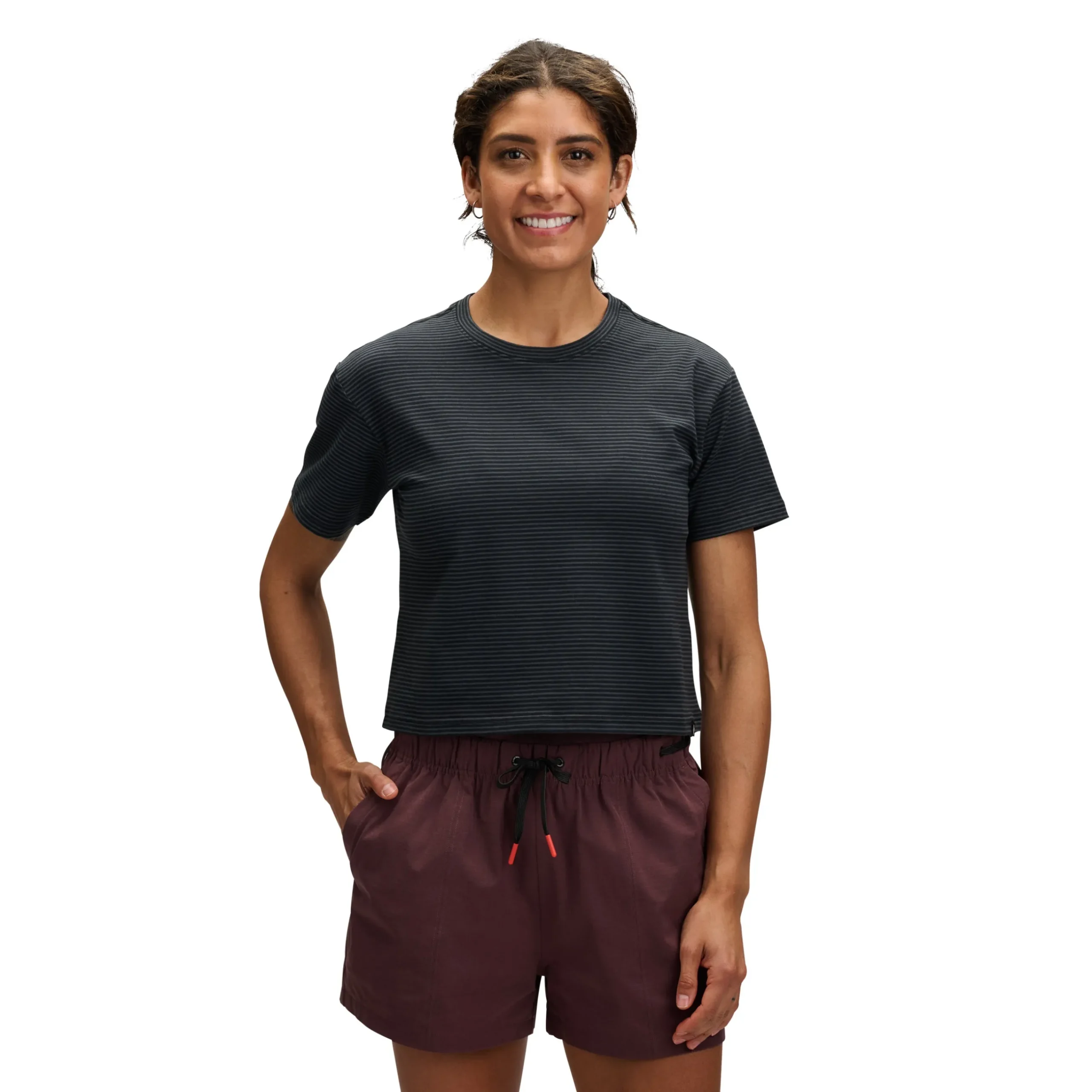 Women's BD Stripe Crop Short Sleeve Tee